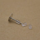 200PC Heavy Duty Rubber Earring Backs Sleeves Holders Stopper Round Silicone