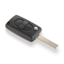 2 x Shell Cover Key Case 4 Key for Peugeot 1007 Car