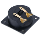 Square shape double binding post type speaker box terminal cup black and  ME