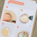 DIY Bear Shape Mini Wooden Cross Stitch Embroidery Hoop Ring Frame Machi Fixed Z