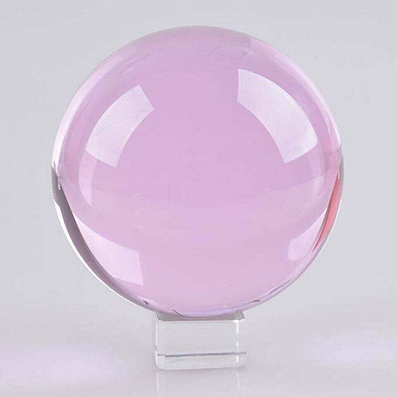 50mm Pink Crystal Ball Decorative Ball Art Decor Photography Prop No Stand