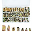 120 Piece Metric Thread Insert Nut Type Tool Kit For Wood Furniture Zinc Al W5B8