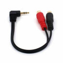 0.6FT 20cm 90 degree Right-angled 3.5mm (Mini) 1/8 inch TRS Stereo Male to