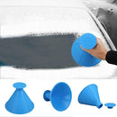Cone Shaped Scrape Windshield Ice Scraper Funnel Remover (Blue 14.5cm) A