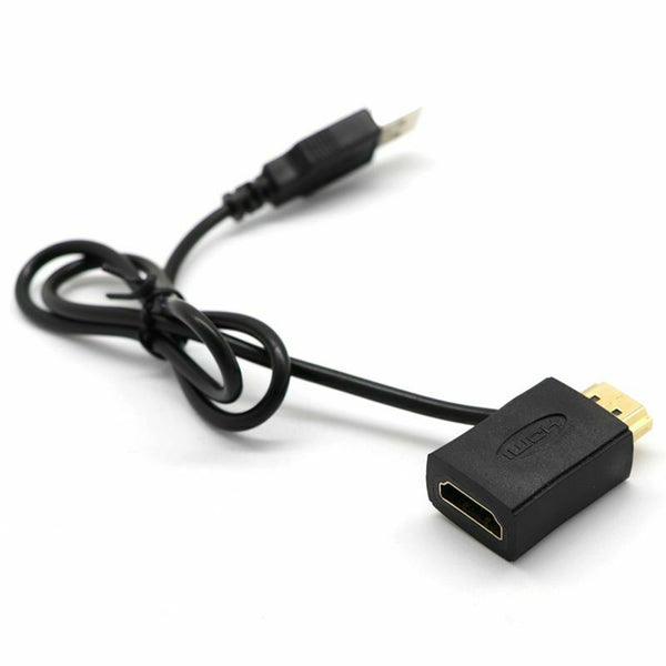 Hdmi Male To Female Connector + USB 2.0 Charger Cable Spliter Adapter Exten S1V5
