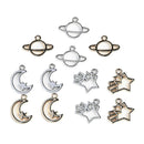 30pcs Mixed Moon Stars Charms Acrylic Pendant DIY Jewelry Findings Gifts