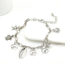 Bohemian Beach Wave Shell Pendant Ladies Anklet Metal Starfish Turtle Ankle
