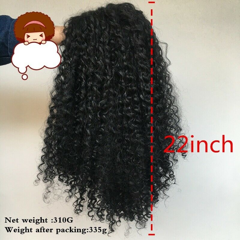 Black Long Curly Hair African Small Fluffy Hair Wig Human Hair Wigs Women R J1O1