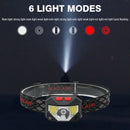 USB Rechargeable XPE LED Fishing Headlamp Waterproof Head Light Torch Lamp