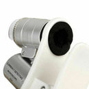 Portable 60X Mobile Phone Camera LED UV Clip Magnifier Microscope Micro Lens