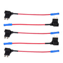 5pc Car Auto Fuse TAP Add-A-Circuit Middle Adapter Standard ATO ATC Blade Holder