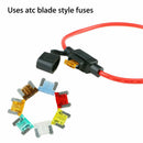 5x In-Line Car ATC/ATO Blade Fuse Holder Waterproof 14 Gauge w/ 30A Fuse Blade