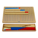 Addition & Subtraction Board Montessori Maths Teaching Aids +10Pcs Beads Bar