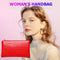 Retro Crocodile Leather Women Clutch Bag Zipper Purse Solid Handbag (Red)