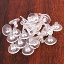 100pcs Silicone Earring Backs 11mm Clear Soft Rubber Ear Stud Blocked Stoppers