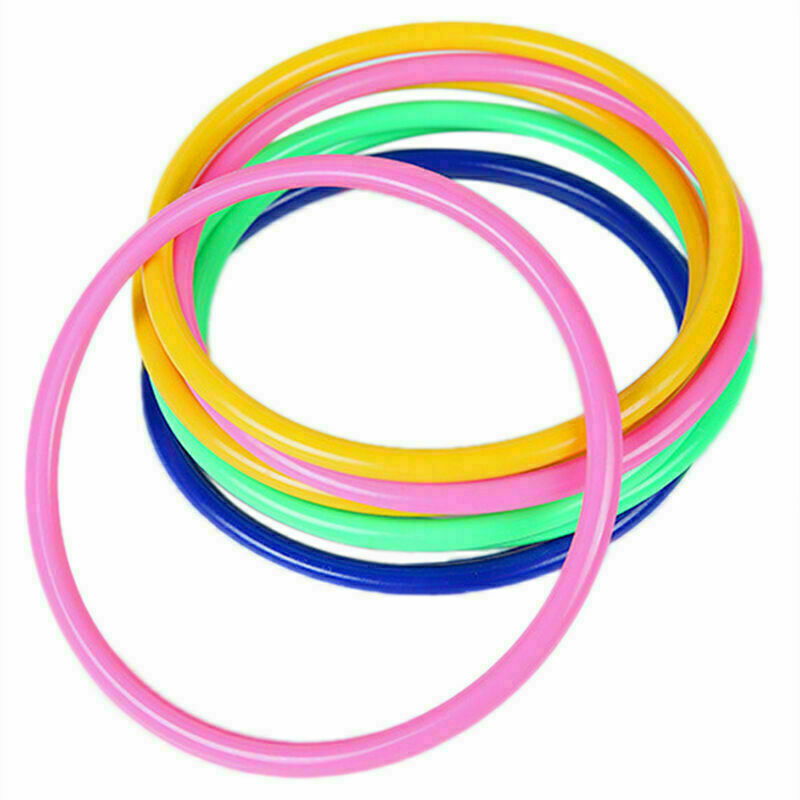 10X Child Kids Plastic Toss Rings Circle Hoopla Game Throw to Fun 5.1"