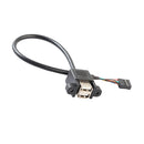 Dual USB 2.0 Port Female to Motherboard 9Pin Header Cable Connector and Screw