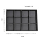 Black PU  Earring Jewelry Bracelet Organizer Display Tray Case Box Holder
