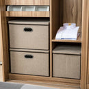 Large Folding Storage Box with Lid Linen Fabric Folding Storage Box Storage