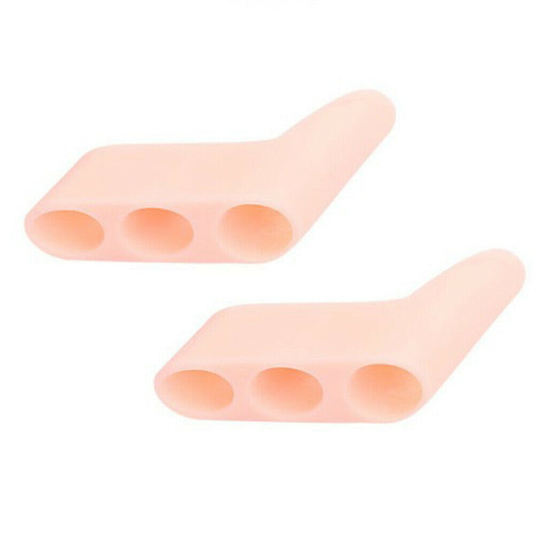 5 Pairs 3 Holes Small Toes Separator Corrector Orthotics Straightener  Skin