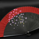 Handheld Fan Sakura Printing Folded Fans Spun Silk Bamboo Hand Held Props f