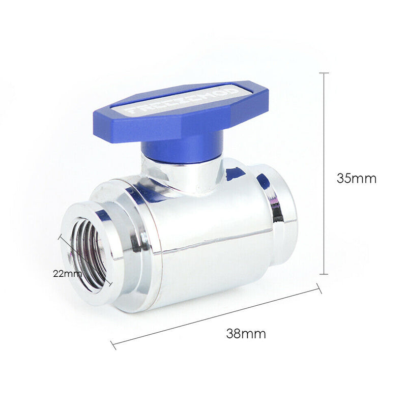 G1/4 Thread Vent Valve Water Ball Valve for PC Water Cooling System (Blue) A