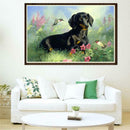 5D Black Dog Diamond Painting Embroidery DIY Cross Stitch Home Decor Gifts
