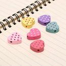 50Pcs Wooden Bead Heart Spacer Beads Making Handmade DIY Craft Findings JewelrOZ