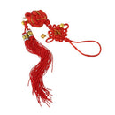 5X(Oriental Ball Chinese Knot Tassel Ornament with Bells D9O4)