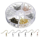 120 Pieces/Box Earring Hooks Ear Wires Fish Hook with Storage Case Z7Q9