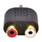 3.5mm Jack to 2 RCA Adaptor Twin Phono Y Splitter Stereo Male to 2 x Fem@V