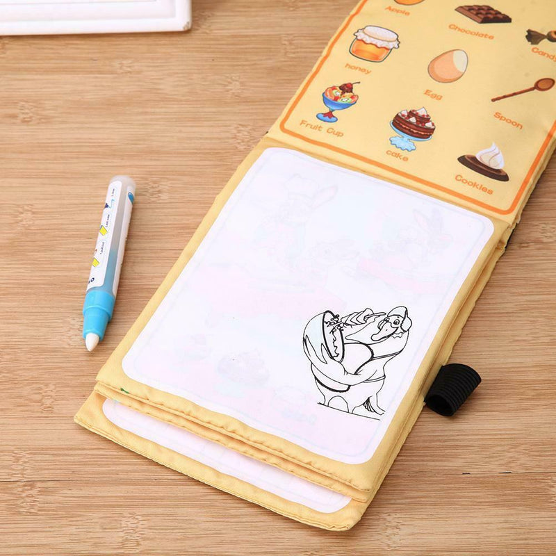 Cartoon Reusable Doodle Coloring Book Kid Painting Magic Water Drawing Book
