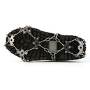 1 Pair Traction Cleats Ski Snow Ice Grip Spike Crampons 18 Teeth Black L