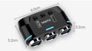 Power Adapter 3Way Cigarette Lighter Socket Splitter Dual USB Car Charger DC 12V