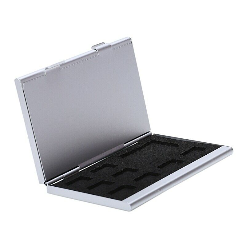 12SD Aluminum mini Memory Card Box For TF SD MMC L9C7