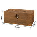 Useful Wooden Retro Tissue Box Cover Paper Napkin Holder Case Home Car Deco