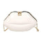 Lips Women PVC Handbags Chain Messenger Bags Shoulder Party Clutch (White)