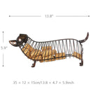 Metal Animal Statue Dachshund Wine Cork Container Modern Artificial Iron Cr