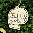 DIY 5pcs 2020 Toilet Paper Ornament Handmade Hanging Wooden Toys Gifts