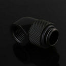 G1/4" Matte Black 90 Degree Angle Rotary Adapter Hard Rigid Tubing Fitting Hot