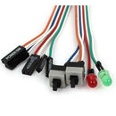 PC Case Red Green LED Lamp ATX Power Supply Reset HDD Switch Lead 20" M6I3