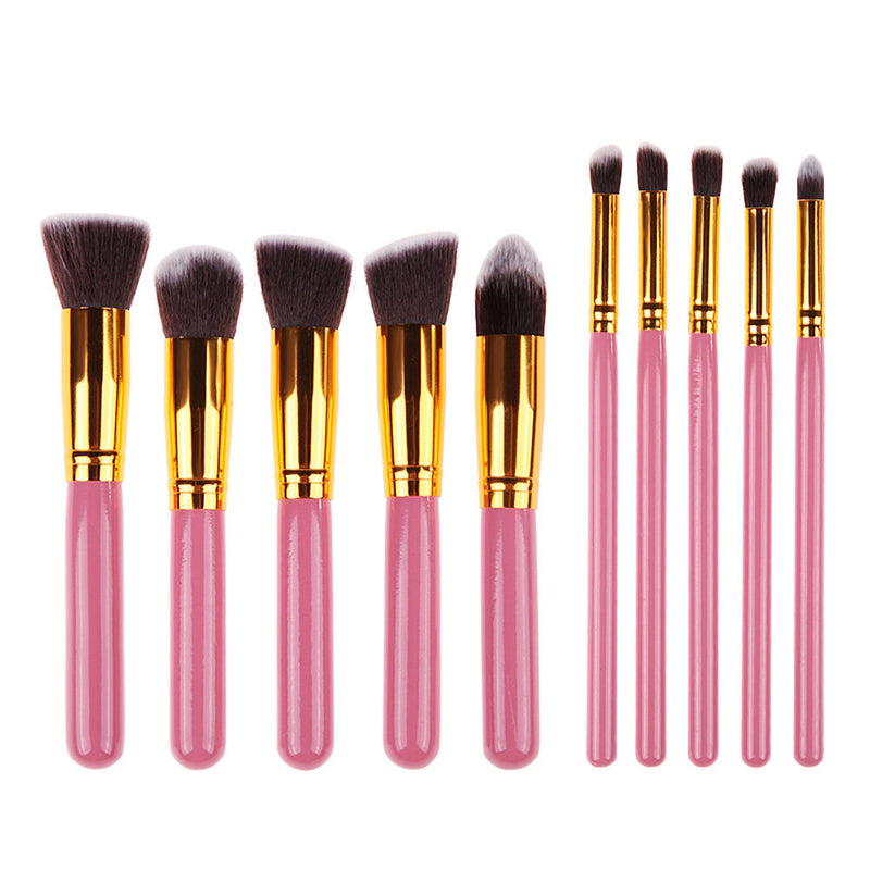 Pro 10pcs Makeup Brushes Set Powder Foundation Eyeshadow Eyeliner Lip Brush kits