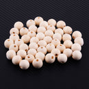 50pcs 16mm Natural Wood Spacer Beads Round Wooden Balls Jewelry Bracelet Making
