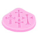 Gothic Cross Jesus Silicone Fondant Mould Cake Decorating Chocolate Baking MBSE