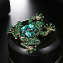 Green Brooch Women Party Anniversary Jewelry Shiny Rhinestone Brooches Bouq I7E6