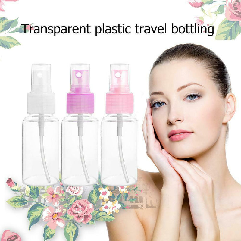 Clear Perfume Refillable Travel Lotion Liquid Spray Press Pump Bottle (50ml