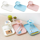 Solid White 2 Layers Storage Tray Stationery Holder Jewelry Display Plates