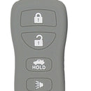 Car Key Fob Protector Case Cover 4 Buttons Key Shell for   Gray
