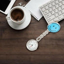 Portable Nurse Nursing Blue Smile Pattern Clip Chain Watch H1Q7