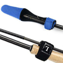 2pcs Fishing Rod Covers Pole Glove Protector+Tie Wrapping Band Belt (Blue)  A